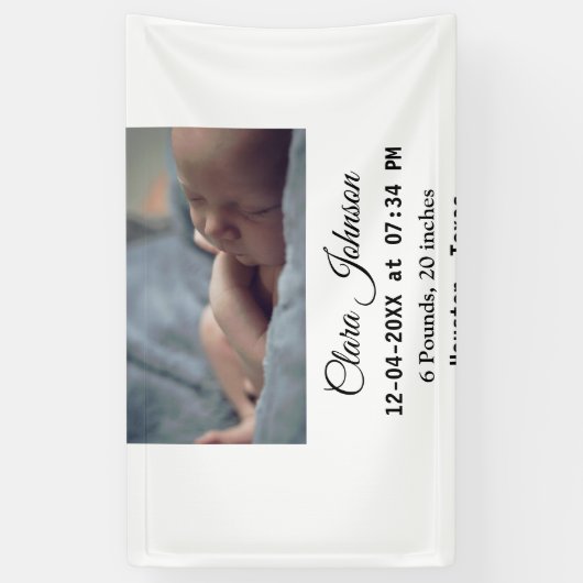 誕生日のお知らせ写真の日付の場所のデータを追加 横断幕 (縦)