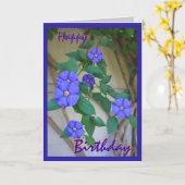 誕生日のお祝いのカード カード (黄色い花)