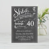 誕生日のお祝いのチャルクボー素朴ド 招待状 (スタンド正面)