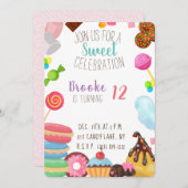 誕生日のお祝い 招待状 (正面/裏面)