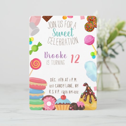 誕生日のお祝い 招待状 (スタンド正面)