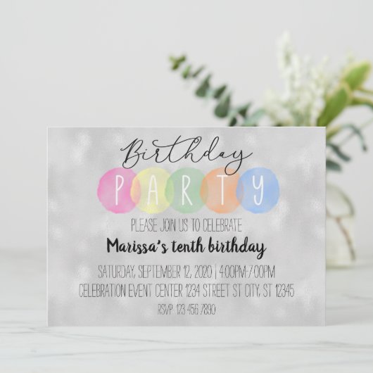 誕生日のお迎え 招待状 (スタンド正面)