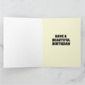 誕生日のかわいいキャットケーキのグリーティングカード カード (内部)