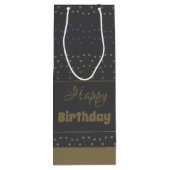 誕生日のために星を持つ濃い灰色のワイン抱き枕 ワインギフトバッグ (裏面)