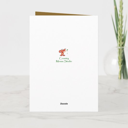 誕生日のためのワンフレンドアライグマかわいい カード (裏面)