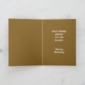 誕生日のためのワンフレンドアライグマかわいい カード (内部)