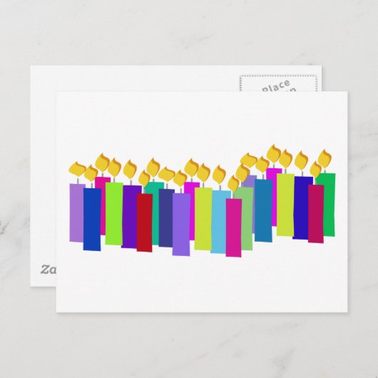 誕生日のろうそく ポストカード (正面/裏面)