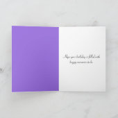 誕生日のアイリス花マウス カード (内部)