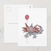 誕生日のアホロトル ポストカード (正面/裏面)