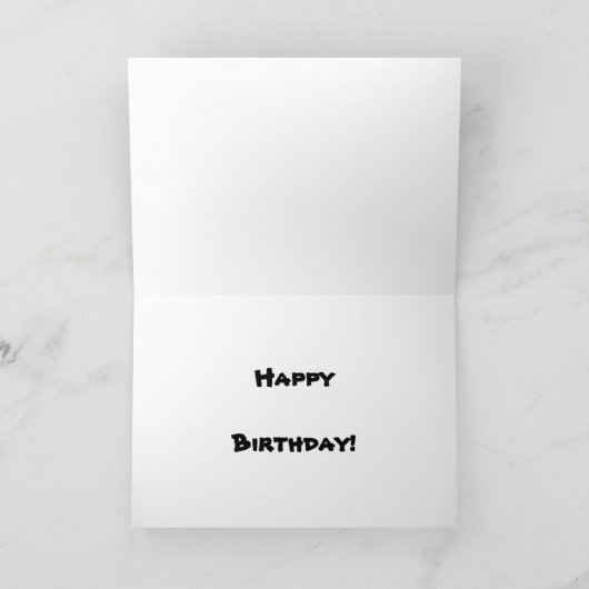 誕生日のアリクイ カード (内部)