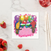 誕生日のインコ スタンダードカクテルナプキン (インサイチュ)