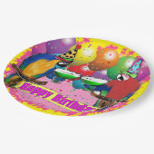 誕生日のインコ ペーパープレート (アングル)