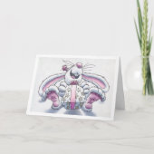 誕生日のウサギ カード (正面)