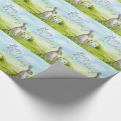 誕生日のウサギ ラッピングペーパー (角)