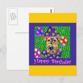 誕生日のエアデール ポストカード (正面/裏面)