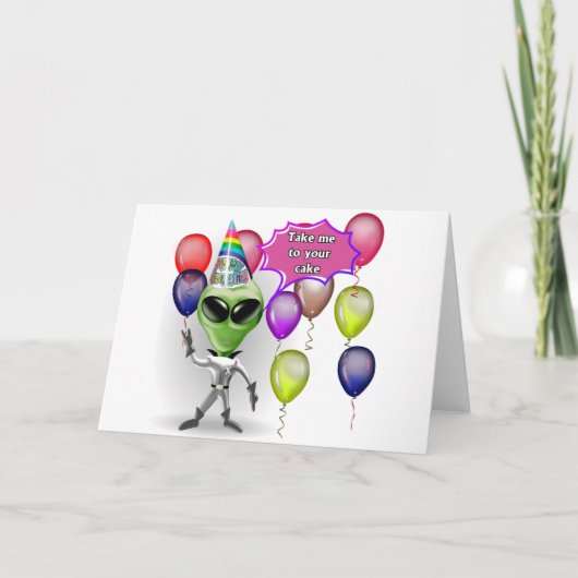 誕生日のエイリアン カード (正面)
