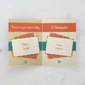 誕生日のオレンジ色の写真にハンサムな夫 カード (内部)