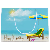 誕生日のカクテル付き椅子の中のピクルス ラージペーパーバッグ (正面)