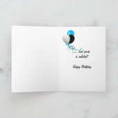 誕生日のカップケーキのユーモア カード (内部)