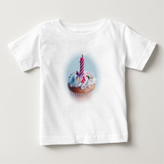 誕生日のカップケーキ ベビーTシャツ (正面)