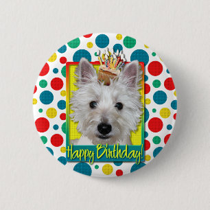 誕生日のカップケーキ- Westie -タンク 缶バッジ