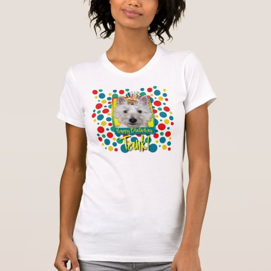 誕生日のカップケーキ- Westie -タンク Tシャツ (正面)