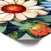 誕生日のカバと風船 ポスター (角)