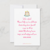 誕生日のカブトムシ招待 招待状 (裏面)