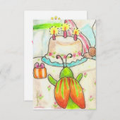 誕生日のカブトムシ招待 招待状 (正面/裏面)