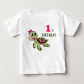 誕生日のカメ ベビーTシャツ (正面)