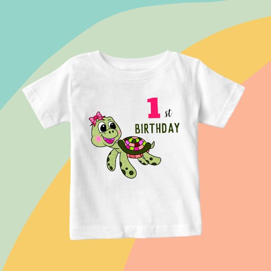 誕生日のカメ ベビーTシャツ