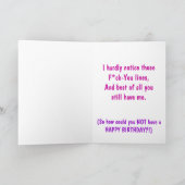 誕生日のカードに優しい年月を過ごした カード (内部)