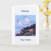 誕生日のカード双生児 カード (黄色い花)