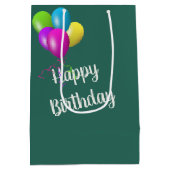 誕生日のガチョウで膨らませてゴスリングするリングや輪 ミディアムペーパーバッグ (裏面)