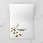 誕生日のキャンドルを犬の骨カード カード (内部)