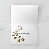 誕生日のキャンドルを犬の骨カード カード (内部)