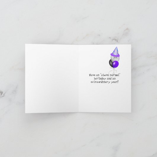 誕生日のキャンドル カード (内部)