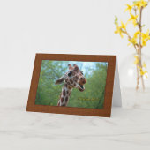 誕生日のキリン29の再度挨拶状 カード (黄色い花)