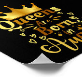 誕生日のクイーン生まれが入って威厳があるいる ポスター (角)