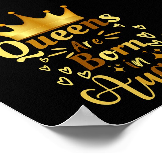 誕生日のクイーン生まれが入って威厳があるいる ポスター (角)