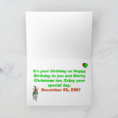 誕生日のクリスマス猫 シーズンカード (内部)