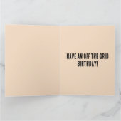 誕生日のグリーティングカードのキャビン カード (内部)