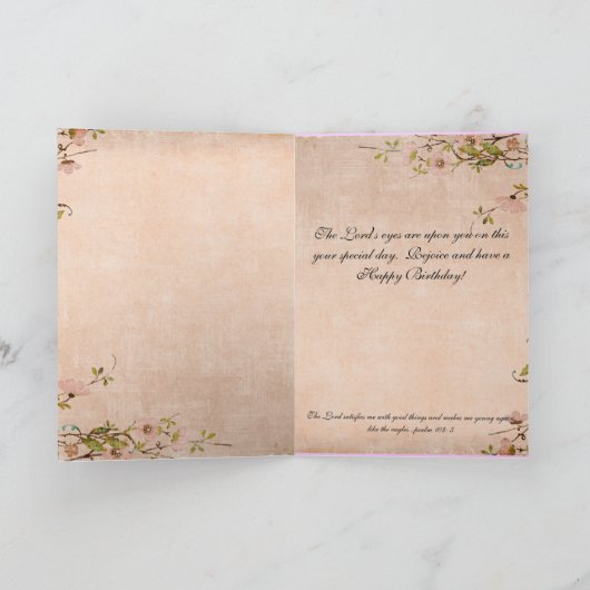 誕生日のグリーティングカード…感動的 カード (内部)