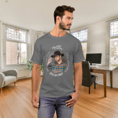 誕生日のグレーの白の写真の男の神話伝説 Tシャツ
