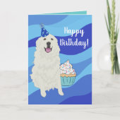 誕生日のグレートピレニーズ カード (正面)