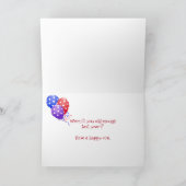 誕生日のゴールデン・リトリーバーの子犬 カード (内部)