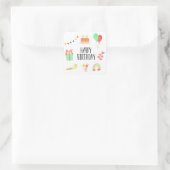 誕生日のシールまたは封筒用シール スクエアシール (バッグ)