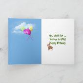 誕生日のジャングル動物 カード (内部)