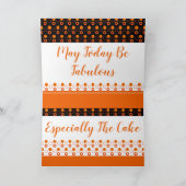 誕生日のスタイリッシュ挨拶 カード (内部)