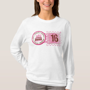 誕生日のスタンプ16のTシャツ Tシャツ